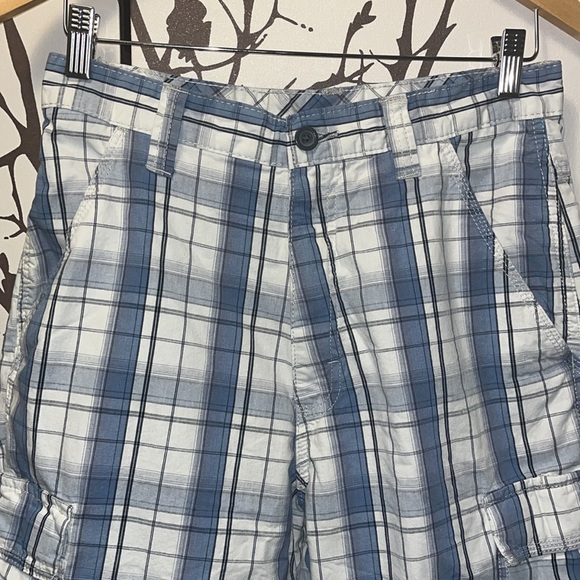 Authentic Issue Wrangler Real Comfortable Jeans Plaid Men’s Shorts NWOT $40 - Picture 3 of 13